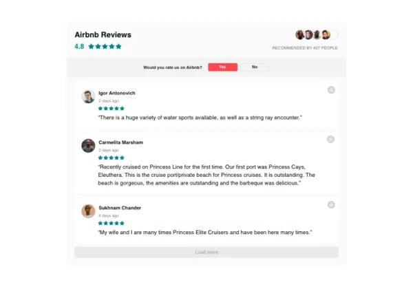 Widgets for Airbnb Reviews Pro